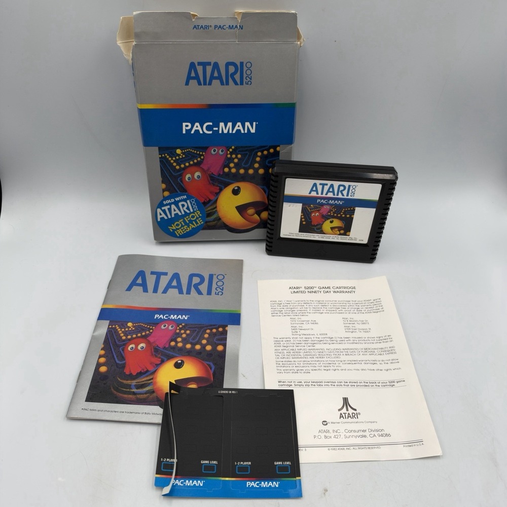 Pac-Man Atari 5200 Very Good Condition Complete in Box